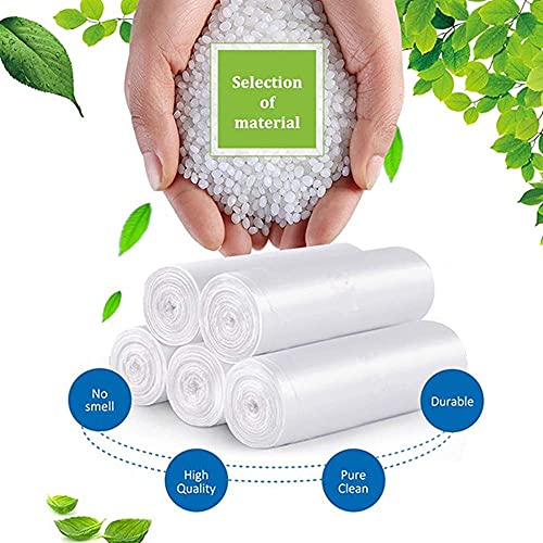 Small Trash Bags, Magesh 4 Gallon Trash Bags/Garbage Bags, Strong Wastebasket Liners for Bathroom Bedroom Office Trash Can, 125 Counts - style: 4 Gallon 125 Clear