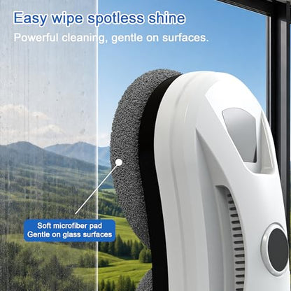 Automatic Window Cleaning Robot, Smart Robot Window Cleaner | window cleaning robot inside and outside with Spray,3000Pa Suction, Intelligent Path Planning, Remote Control for High Glass