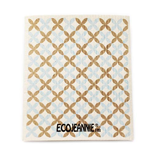 Wholesale EcoJeannie Eco-Friendly German Cleaning Cloth 100% Biodegradable Cellulose Sponge Cloths, Kitchen Cloths, GMO-Free, Reusable - Made in Germany Packaged in P.R.C. (12 Pack)