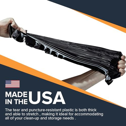 Construction Heavy-Duty Trash Bags 55-60 Gallons | 40 Packs |38 * 56| 3mil Thickness | Professional Puncture Resistance | Suitable for Kitchen, Commercial,Construction, Sanitation, Hotel-MADE IN USA