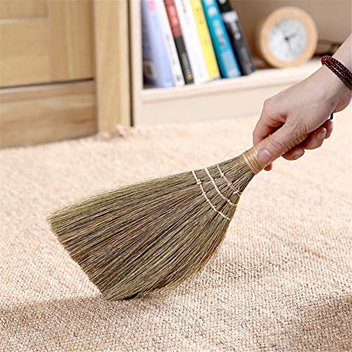 Handmade Straw Brooms for Sweeping, Natural Soft Straw Broom for Cleaning Indoor-Outdoor, Office, Sofa, Floor Car, Decor Idea -12 X 8 Inches (2 PCS)