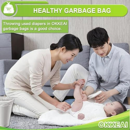 OKKEAI 4-5 Gallon Trash Bags Small Garbage Bags Bathroom Trash Can Bags150 Counts Wastebasket Liners for Office Kitchen,White,Fits 15-20 Liter Bins - style: 4 Gallon-150-White
