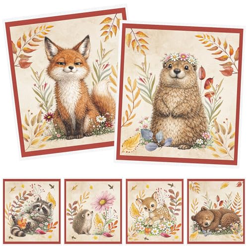 Reusable Swedish Dishcloths for Kitchen, 6PCS Cute Animals Cellulose Sponge Paper Towels Washable, Absorbent Fast Drying Swedish Dish Cloth for Home Cleaning - style: Animals