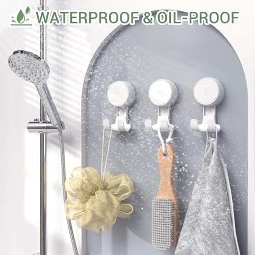 LUXEAR Suction Hooks Powerful Vacuum Suction Cup Hooks-2PACK Razor White - size: 2 Pack Razor