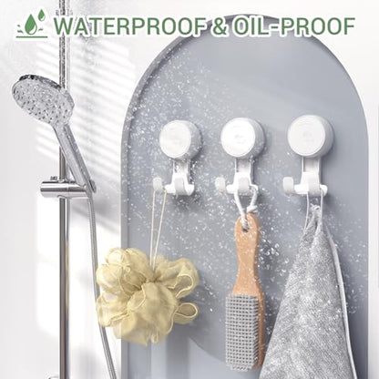 LUXEAR Suction Hooks Powerful Vacuum Suction Cup Hooks-2PACK Razor White - size: 2 Pack Razor