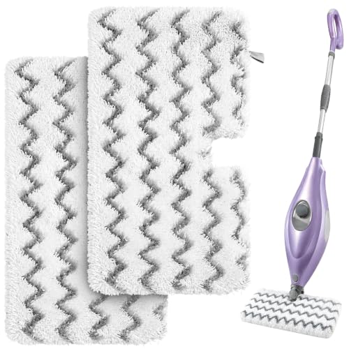 Tidy Monster Steam Mop Pads with Scrub Strips Microfiber Replacement Pad Refills for Shark Steam Pocket Mop S3500 Series S3501 S3601 S3550 S3801 S3901 SE450 S3601D S3901D (White Scrub Stripe 2 Pack) - color: White Scrub Stripe 2 Pack