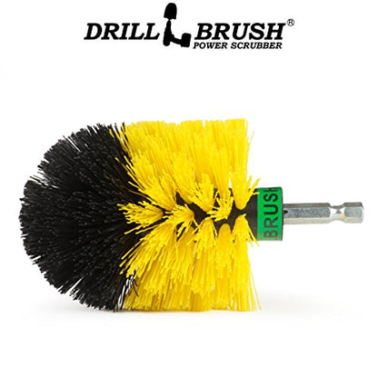 Household Cleaning Supplies - Bathroom Cleaning Accessories - Bath Mat Cleaner - Bathroom Brush - Tile Grout Cleaner - Bathtub Scrub Brush - Sink Cleaner - Toilet Scrubber - Shower Cleaning Brush - color: Yellow