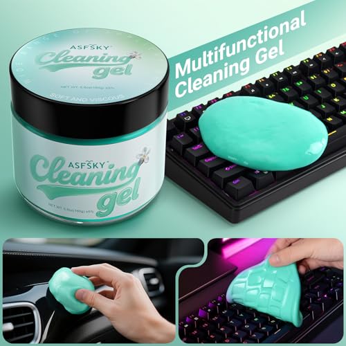 ASFSKY Car Cleaning Gel (Aromatherapy aroma) Dust Cleaning Putty Universal Car Interior Cleaner Keyboard Dust Remover Car Slime Gifts for Men Women girl（4 pack） - color: Multi