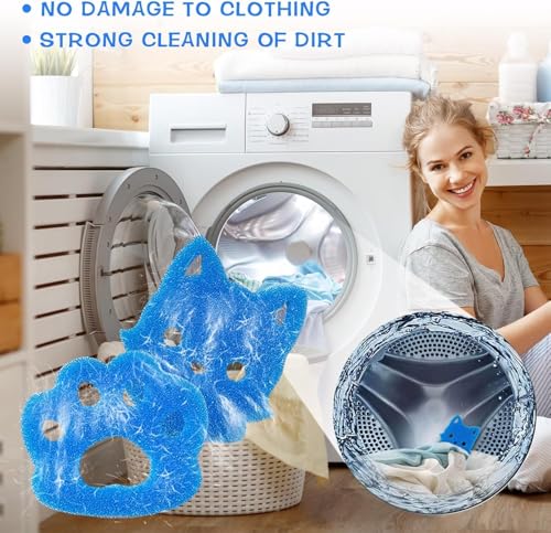 Reusable Pet Hair Remover, Effective Cat and Dog Hair Collector for Washing Machine and Dryer Fluff and Fur Remover for Clothing, Bedding, Safe and Durable, Fits All Fabrics (6)
