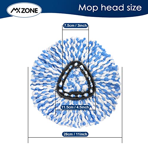 Spin Mop Replace Head for O Ceda Spinning EasyWring Rinse Clean Mop Refill, Mop Head Replacement fit 2 Tank System Mop Bucket, Microfiber, 2 Packs - size: 2pcs 2-Tank Mop Blue