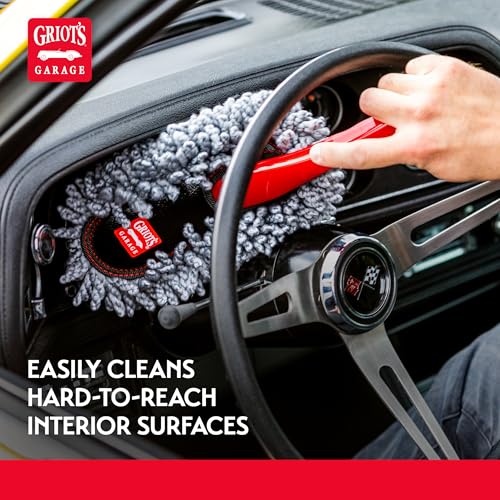 Griot's Garage Microfiber Mini Duster for Car Interior Cleaning and Detailing, Cleans Paint, Glass, Chrome, and Trim, Storage Bag Included, 11412 - style: Microfiber Mini Duster