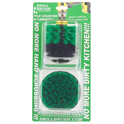 Household Kitchen Cleaners - Kitchen Cleaning Supplies - Cast Iron Skillet Scrubber - Pots and Pans Scrub Brush - Stovetop Cleaner - Oven Rack Shiner - Sink Scrubbing Brush Kit - Table Cleaning Tool - color: Green
