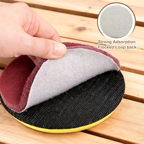 uxcell 8Pcs Scrubber Scouring Pad, 2 Inch 800 Grits Drill Power Brush Hoop and Loop Scrub Pads Discs Polishing Pad for Household Furniture Automotive Cleaning, Dark Red - color: Dark Red, size: 2 Inch 800 Grits