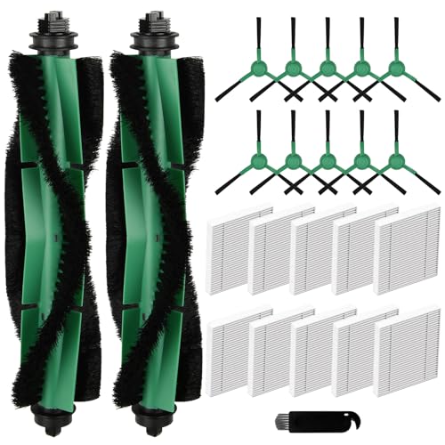 23 Pcs Accessories Kit for iRobot Roomba 104,105,105X Vac/Combo,Y0140, Y0110, Q0520, Q0120, Q011 Robot Vacuum, Replacement Parts include 2 Main Brushes, 10 Hepa Filters,10 Side Brushes,1 Cleaning Tool - size: 104 accessory