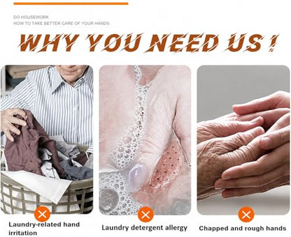 Dishwashing Cleaning Gloves Waterproof Tear-Resistant Household Rubber Cleaning Gloves with Long Elastic Cuffs