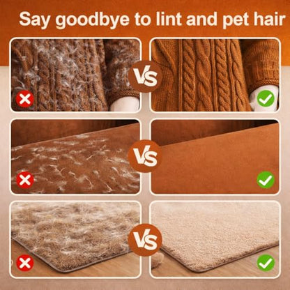 Pet Hair Removal Glove for Dogs and Cats Reusable Grooming Brush Mitt 5 Finger Deshedding Tool for Loose Fur Carpet, Clothes, Sofa and Car