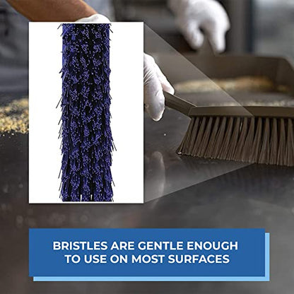 Vikan 45898 Bench Cleaning Brush, Polypropylene/Polyester Medium Bristle Dustpan Brush & Sweeper, 14 Inch, Purple - color: Purple, size: 4589