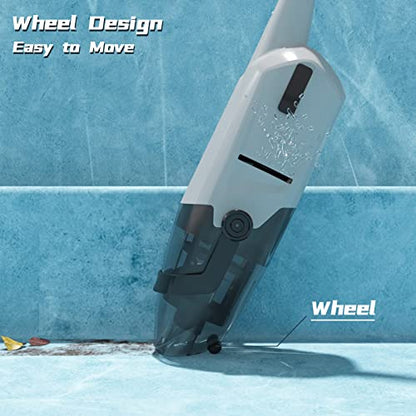 Efurden Handheld Pool Vacuum, Rechargeable Pool Cleaner with Running Time up to 60-Minutes Ideal for Above Ground Pools, Spas and Hot Tub for Sand and Debris (Grey)