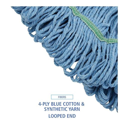 Boardwalk BWK 502BLNB Narrowband Looped-End Mop Head, Medium, Blue (Pack of 12)