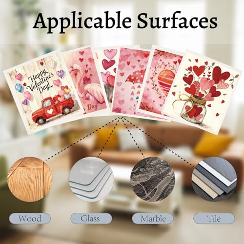 CREATCABIN 6 Styles Pink Swedish Dishcloths for Kitchen Cleaning Cloths Cellulose Sponge Cloths Reusable Dish Rags Cleaning Towels No Odor Absorbent for Tableware Happy Valentine 6.7x7.6Inch - style: Valentine