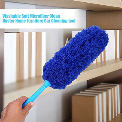Duster, Washable Anti Static Duster with Soft Microfiber for Cleaning, Home Furniture, Car Cleaning Tool(Navy)