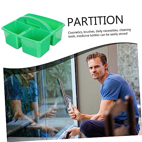 SOLUSTRE Desktop Storage Basket Cleaning Supplies Organizer Tool Large Cleaning Pantry Baskets Kitchen Organizers and Storage Bathroom Organiser Storage Baskets Storage Bins Green Plastic