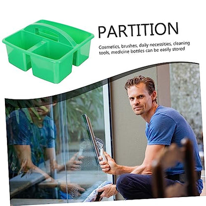 SOLUSTRE Desktop Storage Basket Cleaning Supplies Organizer Tool Large Cleaning Pantry Baskets Kitchen Organizers and Storage Bathroom Organiser Storage Baskets Storage Bins Green Plastic