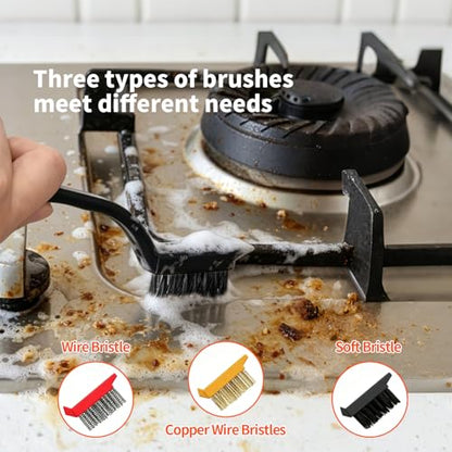 8PCS Crevice Cleaning Brush Set, Multi-Purpose Hard Bristle Brushes for Deep Cleaning Kitchen, Bathroom, Grout, Sink, Cup, Teapot, Bottle, Blender, Corners, Tight Spaces & More