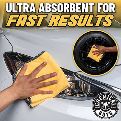 Chemical Guys Automotive Microfiber Drying Chamois Gold 3 Pack Extra Absorbent Car Drying Cloths for Streak Free Paint Glass and Smooth Exterior Surfaces 24 x 16 Inches - size: 24"x16", style: 3 pack