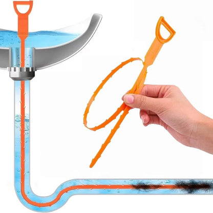 1 Pack Drain Snake Clog Remover, 20 Inch Flexible Hair Remover Tool Drain Hair Remover Easy Use Sink Clog Remover Shower Drain Cleaner Tool for Bathroom Kitchen Tub Pipe Cleaning
