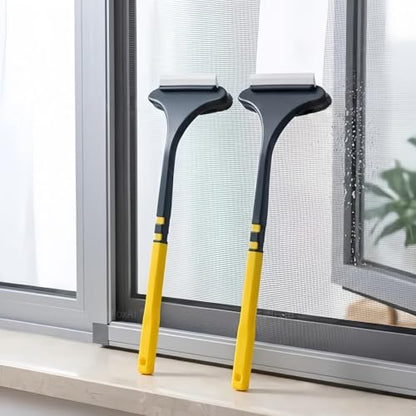 2Pack Window Cleaning Brush Screens and Glass Wet and Dry 2 in 1 Versatile Tool Yellow-Green - color: Yellow-green