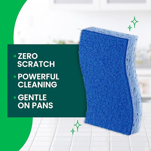 Scotch-Brite Non-Scratch Scrub Sponges, for Washing Dishes and Kitchen Use, 12 Scrub Sponges