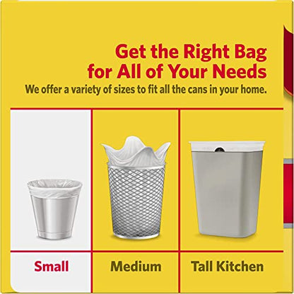 4 Gallon Trash Bags - 150 Small Mini Garbage Bags | 17" x 18" Clear Waste Basket Trash Bags | Bulk Plastic Bathroom Trash Can Liners - style: 4 Gallon