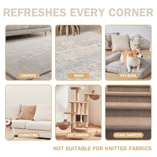 63‘’Ultra Long Heavy Duty Carpet Rake - Efficient Pet Hair Remover for Carpets, Rugs & Furniture, Deep Cleaning Carpet Scraper, Durable Home Use Tool by LINTPLUS