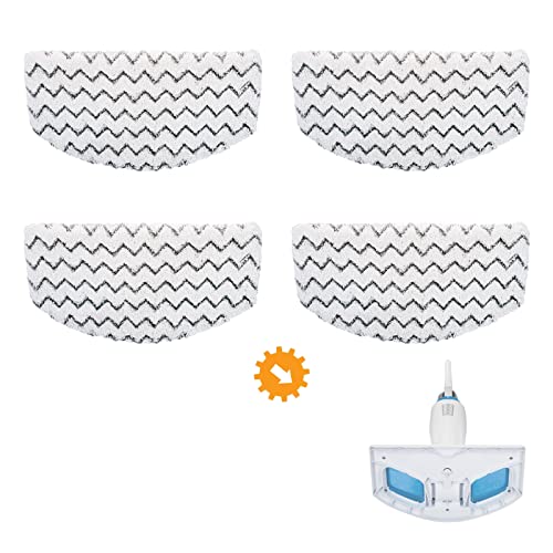 4 Pack Microfibre Scrubby Pads for Bissell Powerfresh 1940 Steam Mop Pads Replacement