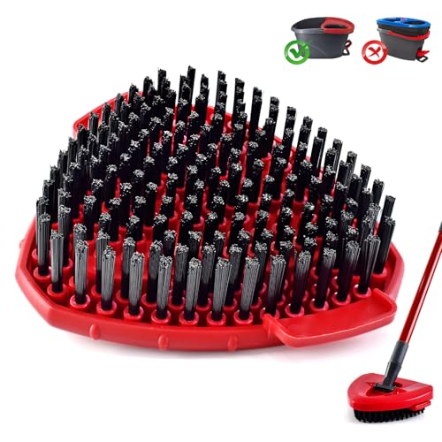 Scrubber Mop Head for Ocedar, Upgrade Scrub Brush for Oceda, Spin Mop Scrub Brush Head for Ocedar EasyWring 1-Tank, More Bristles Scrub Brush Attachment for Bathroom - size: 1 Pack Scrubber Mop Head-1Tank