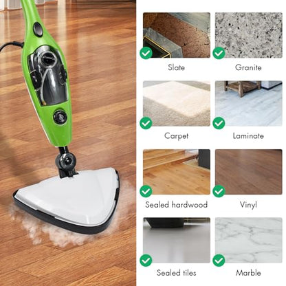 iMeshbean 10-in-1 Steam Mop, Floor Steamer, Carpet Steam Cleaner, Handheld Steam Cleaner for Laminate, Hardwood, Tile, Floor, Carpet Cleaning