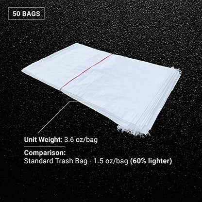 Sandbaggy Large Sandbags - Size: 25" x 40" - Thick Heavy Duty Contractor Bags, Heavy Duty Garbage Bags, Dumpster Bag, Construction Trash Bags, 6 mil (50 Bags) - size: 1 Count (Pack of 50)