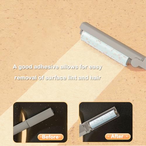 Mini Reusable Lint Roller for Travel, 6 Pack Washable Foldable Lint Remover with Sticky Gel, Portable, Compact and Easy to Clean for Clothes and Luggage Use - color: 6 Pack, Grey