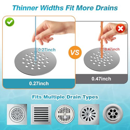 50 Inch Drain Snake Hair Drain Clog Remover Tool for Bathroom Sink – 4 Pack | Reusable Brush, 50-Inch Break-Resistant Steel Wire Rope with Nylon Coating, 0.27-inch wand for Shower Drain Cleaning