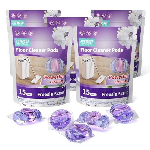 JOYMOOP Floor Cleaner for Mopping, 75 PCS Mopping Solution, Hardwood Floor Cleaner, Works Perfectly with Mop Bucket - size: 5 Count (Pack of 75)