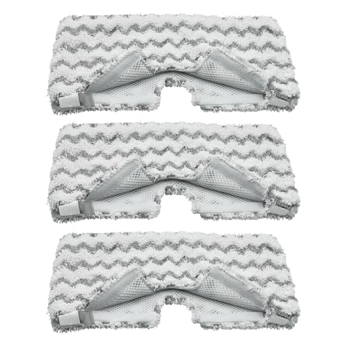 Steam Mop Replacement Pads for Shark S3500 Series S3501 S3601 S3501S S3601C S3550 S3801 S3901 S2901 Steam Pocket Mop,Microfiber Scrub Mop Pads for Deep Cleaning,Reusable and Machine-washable,3 Pack - color: Gray