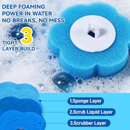 120 Count Disposable Toilet Brush Refills,Toilet Cleaner Refill Pads Disposable Toilet Cleaning System Prefilled Cleaning Fluid Sponge Heads for Toilet Bowl, Sink & Bathtub Cleaning - size: 120 refills