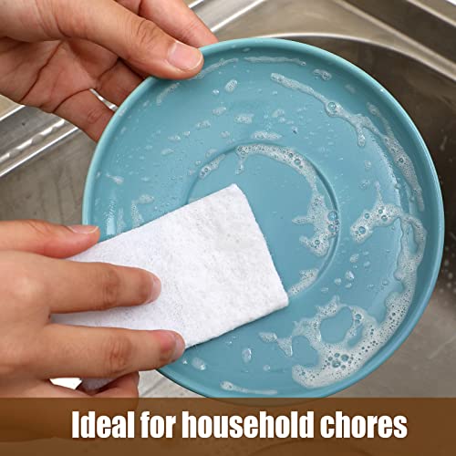 20 Pieces White Scrubbing Pad Non Scratch Scouring Pads Non Woven Scouring Sponge Multipurpose Abrasive Multi Surface Scrubber for Cleaning Polishing Home(5 x 7 Inch) - size: 5 x 7 Inch