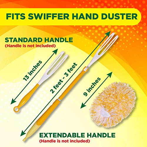 Millifiber Microfiber Reusable Refills for Swiffer Hand Duster, 360 Degree Dry Duster Heavy Duty Refills, 2-Pack (Handle is Not Included) Air Dry Only - size: 2 Count (Pack of 1)