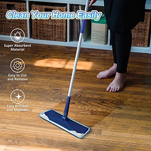 3 Pack Microfiber Mop Pads Replacement for Wet/Dry Mops Floor Cleaning Reusable Mopping Pads Refills for Spray Mops Compatible with Bona Floors Care System and Any Microfiber Flat Spray Mop