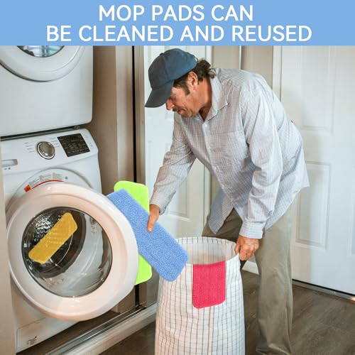 8 Pack Spray Mop Refills Compatible for Libman Freedom Spray Mop, Reusable & Washable 16in Microfiber Floor Cleaning Mop Pads for Spray Mop - color: 6 Pack