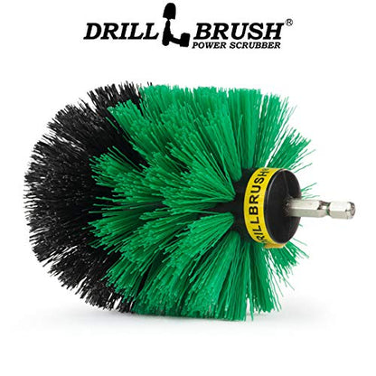 Drillbrush Kitchen Cleaning Supplies - Household Cleaners for Drill - Home Kitchen Scrubbing - Stove Cleaning Tool - Oven Door Cleaner - Pots and Pans Scrubber - Frying Pan Scrubber - Sink Scrub Brush - color: Medium-green