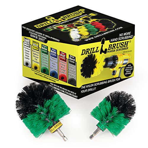 Drill Powered Kitchen Cleaning Supplies - Kitchen Scrubbing Accessories - Drill Brush Household Cleaner - Oven Cleaning Tool - Stovetop Scrubber Brushes - Kitchen Sink Scrub Brush - Frying Pan Brush - color: Green