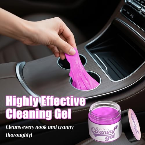 ASFSKY Car Cleaning Gel (Magnolia,Lavender,Mint,Hami Melon) Cleaning Putty Universal Dust Cleaning Car Interior Cleaner Keyboard Dust Remover Car Slime Gifts for Men Women Girl
